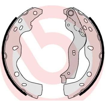 Abbildung von BREMBO S 23 532 Bremsbacken 220 36 mit Handbremshebel SUZUKI: SX4 I Schrägheck, FIAT: Sedici