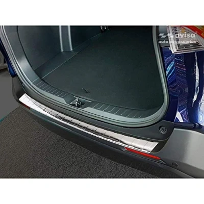 Abbildung von Avisa Edelstahl Heckstoßstangenschutz kompatibel mit Toyota RAV4 (5th Gen) 2018 &amp; Suzuki Across 2020 &#039;Ribs&#039;