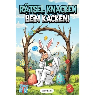 Abbildung von Rätsel knacken beim Kacken: Knifflige Osterrätsel fürs Stille Örtchen. Rätselbuch mit Kreuzworträtseln, Sudokus, Wörtersuche, Fehlerbilder &amp; interessanten Fakten. Ein witziges Geschenk für Männer!