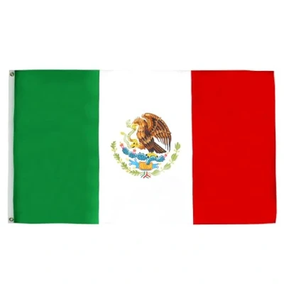 Abbildung von AZ FLAG Flagge Mexiko 90x60 cm Mexikanische Fahne 100% Polyester mit Messing Ösen 50g