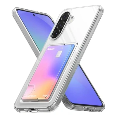 Abbildung von Ringke Fusion Card Case Kompatibel mit Samsung Galaxy A56 / A36 5G Hülle, [Eingebauter Kartenhalter] Transparente Hart PC Kratzfest TPU Bumper Handyhülle Dünn Kartenhalter Clear