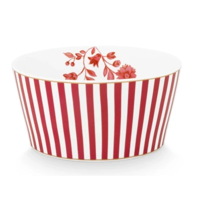 Abbildung von PIP STUDIO Royal Stripes Bowl dark pink 12 cm