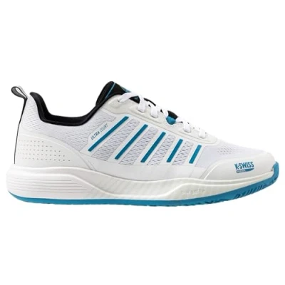 Abbildung von K SWISS Ultra Court Padelschuhe, Herren, Größe: 45, White/black/blue moon Textil/synthetik