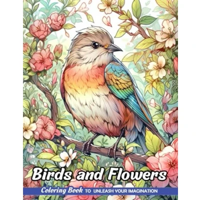 Abbildung von Birds and Flowers: Adult Coloring Book with Flowers for Stress Relief Relaxation (Christmas Pages)