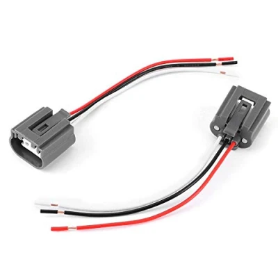 Abbildung von Kabelbaum für Lichter, 2 Stück H13 9008, Anschluss Kabeladapter, Buchse Stecker aus Keramik, LED, wärmebeständig