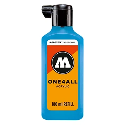 Abbildung von Molotow ONE4ALL Refill Acryl, Farbe 161 schock blau mittel 180 ml, Nachfülltinte für Permanentmarker