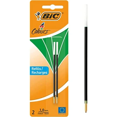 Abbildung von BIC 4 Farben Kugelschreiberminen grün Colours, 2er Pack, dokumentenechte Tinte, Strichstärke 1.0 mm
