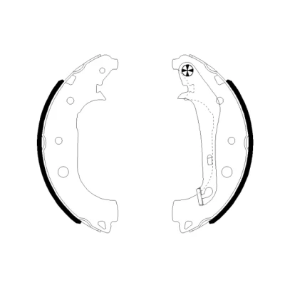 Abbildung von TEXTAR 91081600 Bremsbacken 228,4 42 mit Handbremshebel FORD: Ecosport Mk2