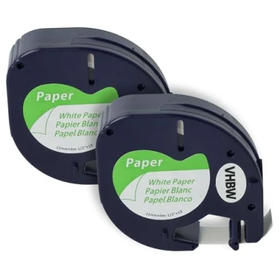 Abbildung von vhbw Beschriftungsband passend für Dymo LetraTag LT 100H, 100T, QX50, XR Drucker &amp;