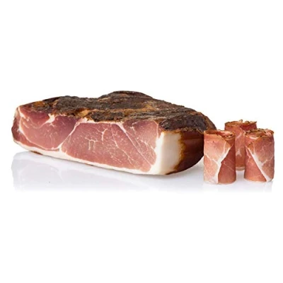 Abbildung von Speck leicht geräuchert 1kg Salumi Pasini® Italienische Delikatessen Tiroler Schinken Halbes Stück luftgetrocknet
