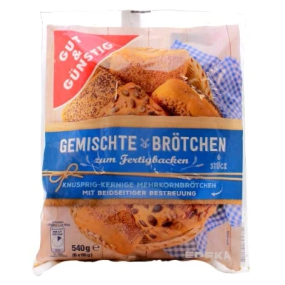 Abbildung von Gut &amp; Günstig Gemischte Brötchen zum Fertigbacken, 12er Pack (12 x 540g) und die Marke ist