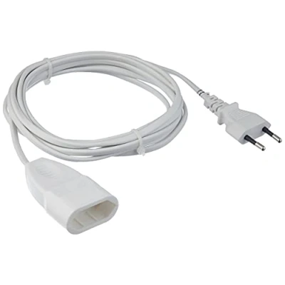 Abbildung von Meister Euro Verlängerung 3 m Kabel weiß Kunststoffleitung IP20 Innenbereich Ideal für Lampen &amp; Lichterketten / Verlängerungskabel Stecker Kupplung 7431310