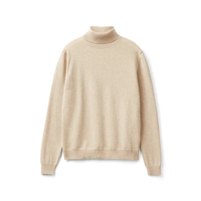 Abbildung von United Colors of Benetton Merino Turtleneck Strickpullover Strickpullover, Damen, Größe: 38, Beige