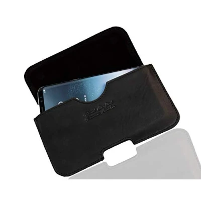 Abbildung von MATADOR Ledertasche Handytasche Gürteltasche Quer Schwarz Huawei Mate 10/20 / 30 PRO Magnetverschluss Gürtelschlaufe