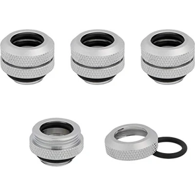 Abbildung von Corsair Hydro X Series, XF Hardline Anschluss, AD 12 mm, Viererpack (G1/4&quot; BSPP Adaptergewinde, Messing Gefertigt Haltbarkeit, Doppel O Ring Dichtung, Kompatibel mit Weiteren Adaptern) Chrom