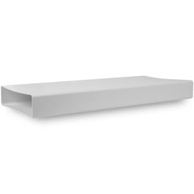 Abbildung von 220x55mm / 22 x 5,5 cm Rechteckiger Flachkanal aus Kunststoff 150cm lang Verbindung Lüftungssystem, Heizen, Kühlen Lüftungselement für begrenzte Platzverhältnisse.