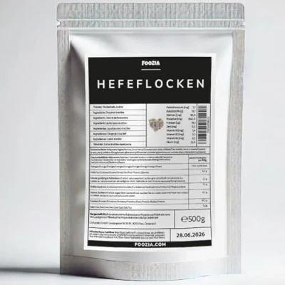 Abbildung von HEFEFLOCKEN 500g Nutritional Yeast Nährhefe Glutenfrei Vegan Koch &amp; Back Qualität Hefe aus Deutschland von Foozia