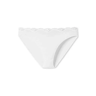 Abbildung von Schiesser Damen Taislip mit Spitze Pure Cotton Taillenslip, Weiss_166636, 44