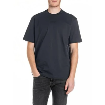 Abbildung von Replay Tshirt print, Herren, Größe: Large, Night blue