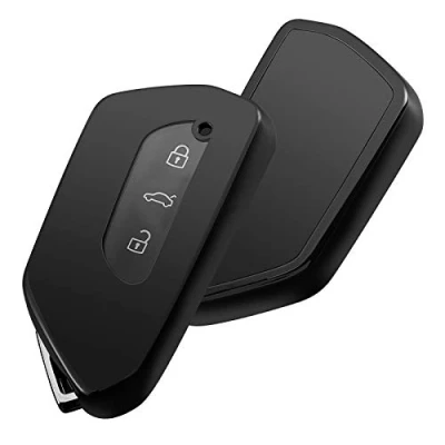 Abbildung von OATSBASF Autoschlüssel Hülle für VW, Schlüssel Kompatibel Golf 8 Seat Leon MK 4 Tarraco Ateca Skoda Octavia TPU Silicone Schlüsselhülle (Schwarz)
