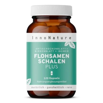 Abbildung von Flohsamenschalen Plus 120 Kapseln im 1 Monatsvorrat. + pflanzliche Extrakte, Hochdosiert, vegan und hergestellt in DE.