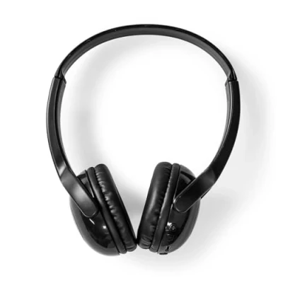 Abbildung von NEDIS Drahtlose Over Ear Kopfhörer max. Batteriespielzeit: 7 hrs Eingebautes Mikro Drücken Sie Strg Stimmkontrolle Lautstärke Regler Schwarz