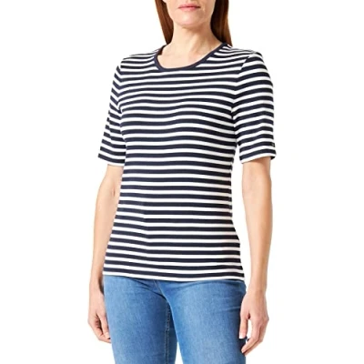 Abbildung von GANT SLIM Striped Tshirt print, Damen, Größe: XS, Evening blue
