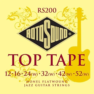 Abbildung von Rotosound RS200 Jazz Gitarren Saiten Monel Flatwound 12 52