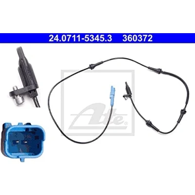 Abbildung von ATE 24.0711 5345.3 ABS Sensor 1259 PEUGEOT: 407 SW, Coupe, Limousine, CITROËN: C5 III Kombi, 3, C6 Limousine