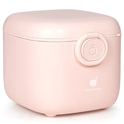 Abbildung von Termichy Milchpulver Aufbewahrung Behälter mit Löffel, Versiegelt Portionierer Baby, 400g(14 oz), Rosa