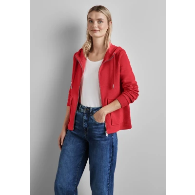 Abbildung von Street One Hoodie Sweatjacke, Damen, Größe: 36, Rot