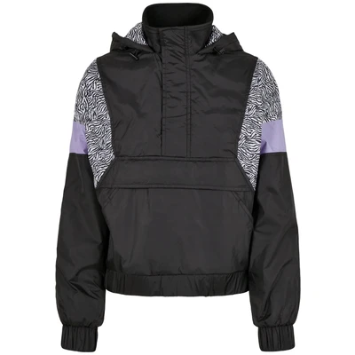 Abbildung von Urban Classics Mixed Windbreaker, Damen, Größe: Large, Black/zebra