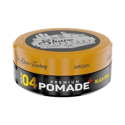Abbildung von The Shave Factory Premium Pomade Professionelles Haarstyling für Männer mit langanhaltendem Halt, Glanz und Kontrolle Professionelle Friseure, Friseurqualität 150ML (04 Slick Trick)