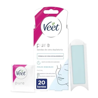 Abbildung von BANDAS DE CERA depilatorias faciales pure piel sensible 20 u