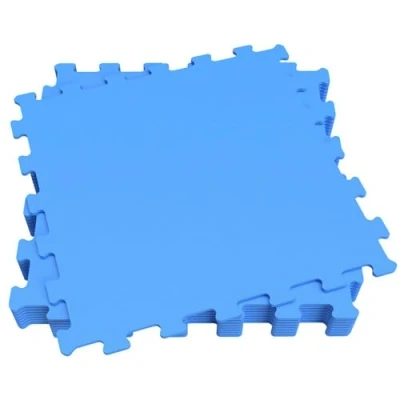 Abbildung von AKTIVE 52797 Bodenschutzmatte aus Eva, 8, 50 x cm, Boden, abnehmbar, Puzzle, Pool, Bodenschutz, Blau, 9 Stück, piezas de