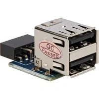 Abbildung von USB 2.0 Adapter, 9 Pin Header &gt; 2x A Buchse