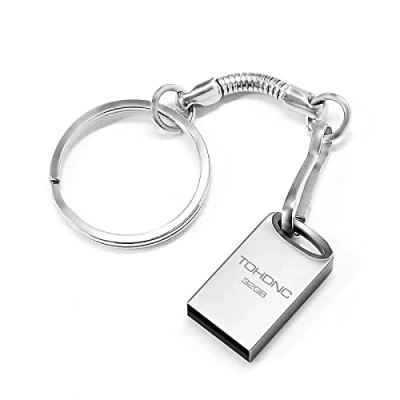 Abbildung von USB Stick 32GB, Mini Memory 2.0 Flash Drive 32 GB Waterproof Metall Laufwerk 32GB Pendrive Tragbar Externe Thumb Drivefür PC, Mac, Laptop, Computer, Smart TV, Auto, etc