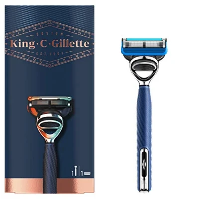 Abbildung von Gillette Nassrasierer King C. Premium Rasierer, Für Kanten und schwierige Bereiche