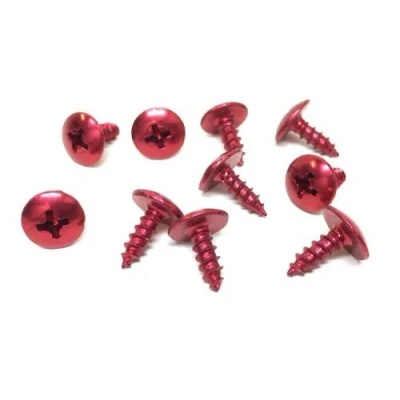 Abbildung von Verkleidungsschrauben Set 4 x 12mm rot 10 Stück Yamaha Aerox MBK Nitro CPI Aragon Hussar Oliver Keeway Sachs