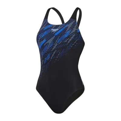 Abbildung von Speedo Women&#039;s HyperBoom Placement Muscleback Badeanzug, Schwarz, 54