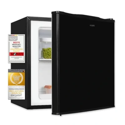 Abbildung von exquisit Gefrierschrank GB40 150E schwarz, 51 cm hoch, 47 breit, 31 L Volumen, 4 Sterne Gefrieren