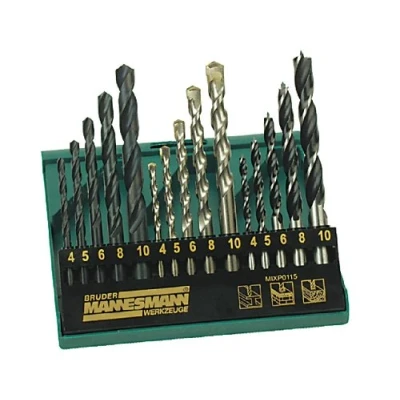 Abbildung von Brüder Mannesmann M54315 Holz Spiralbohrer Set 15teilig 1 St. (M54315)