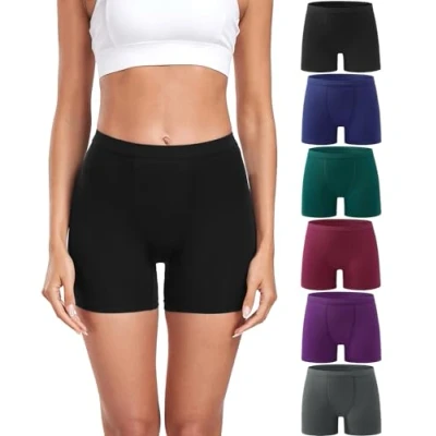 Abbildung von wirarpa Damen Panties Boxershorts Radlerhose Kurze Modal Unterhose für unter Kleider 6er Pack Mehrfarbig Größe M