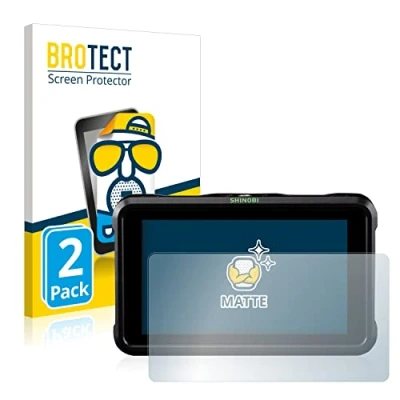 Abbildung von BROTECT Entspiegelungs Schutzfolie für Atomos Shinobi (2 Stück) Matte Displayschutz Folie, Anti Reflex, Fingerprint