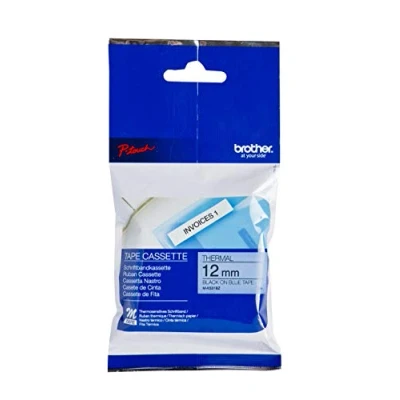Abbildung von Brother MK531 BZ Schriftbandkassetten blau gelb 8mx12mm nicht laminiert für P touch 60 65 75 80 85 110