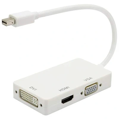 Abbildung von zdyCGTime Mini DP(Thunderbolt) Männlich auf HDMI/VGA/DVI Weiblich Video konverter Kabel,Kompatibel mit Laptops,Monitoren,HDTVs,Projektor usw.der DP Schnittstelle.
