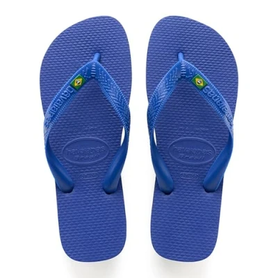 Abbildung von Havaianas Brasil, Bequem und langlebig Badelatschen, Hommage an die Fußballweltmeisterschaft 1998, Riemen mit Brasilien Flagge, rutschfeste Sohle Streifen, Unisex Erwachsene