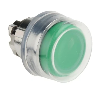 Abbildung von Schneider Electric Harmony ZB4BP3 Drucktaster mit Schutzkappe, Steuertaste flach 1 Taste grün Druckentlastung Stück