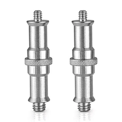 Abbildung von NEEWER 2 Stück Standard 1/4 auf 3/8 Zoll Metall Konverter Gewinde Adapter Spigot Stud für Studio Lichtstativ, Hotshoe/Coldshoe Adapter, Kugelkopf, Wireless Flash Receiver, Auslöser ST24