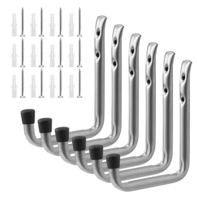 Abbildung von Navaris Deckenhaken Garagenhaken Set 6 Wandhaken Garage Aufbewahrungshaken